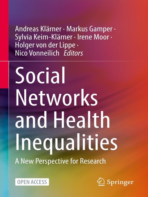Title details for Social Networks and Health Inequalities by Andreas Klärner - Wait list